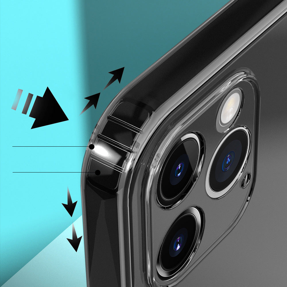 For iPhone 12 Pro 6.1 inch Anti-Slip Frame TPU Phone Case Non-Yellowing Clear Protection Cover For iPhone 12 Pro 6.1 inch Anti-Slip Frame TPU Phone Case Non-Yellowing Clear Protection Cover
